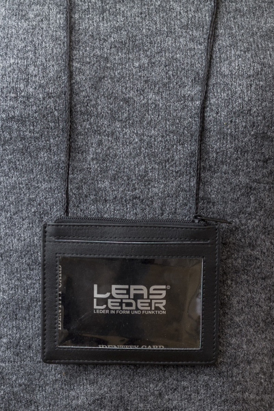 Brustbeutel LEAS in Echt-Leder, schwarz